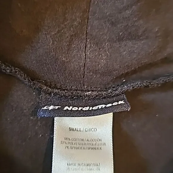 Black workout crossbody sweater size S NordicTrack - Picture 4 of 7